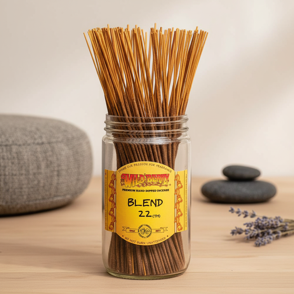 Blend 22 Incense Sticks in serene setting