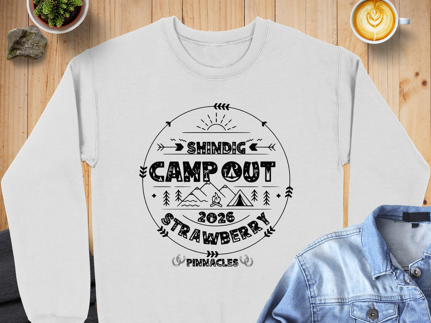 Shindig Camp Out Strawberry 2026 Pinnacles Sweatshirt