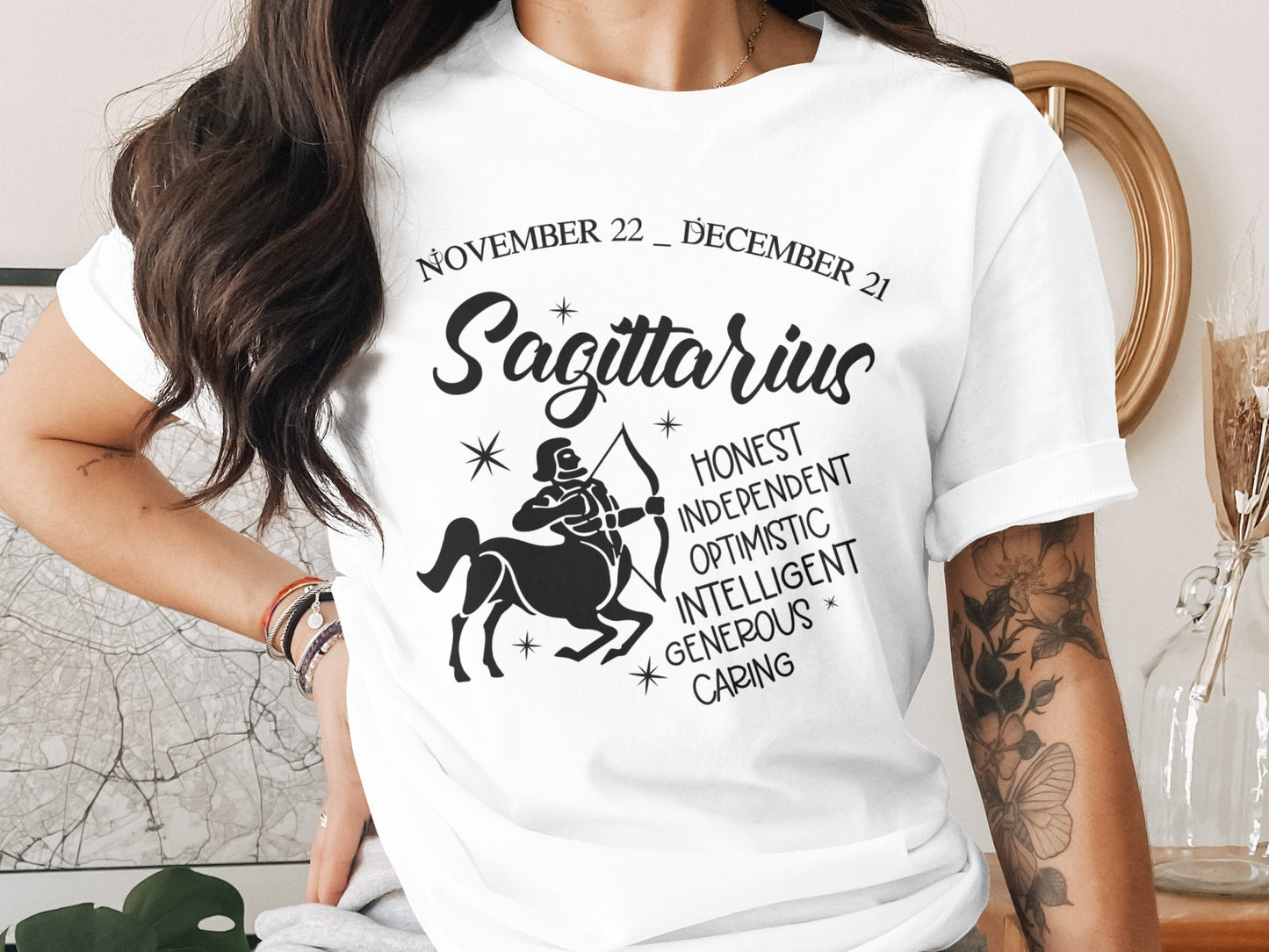 Sagittarius Honest Independent Optimistic Intelligent Caring Shirt