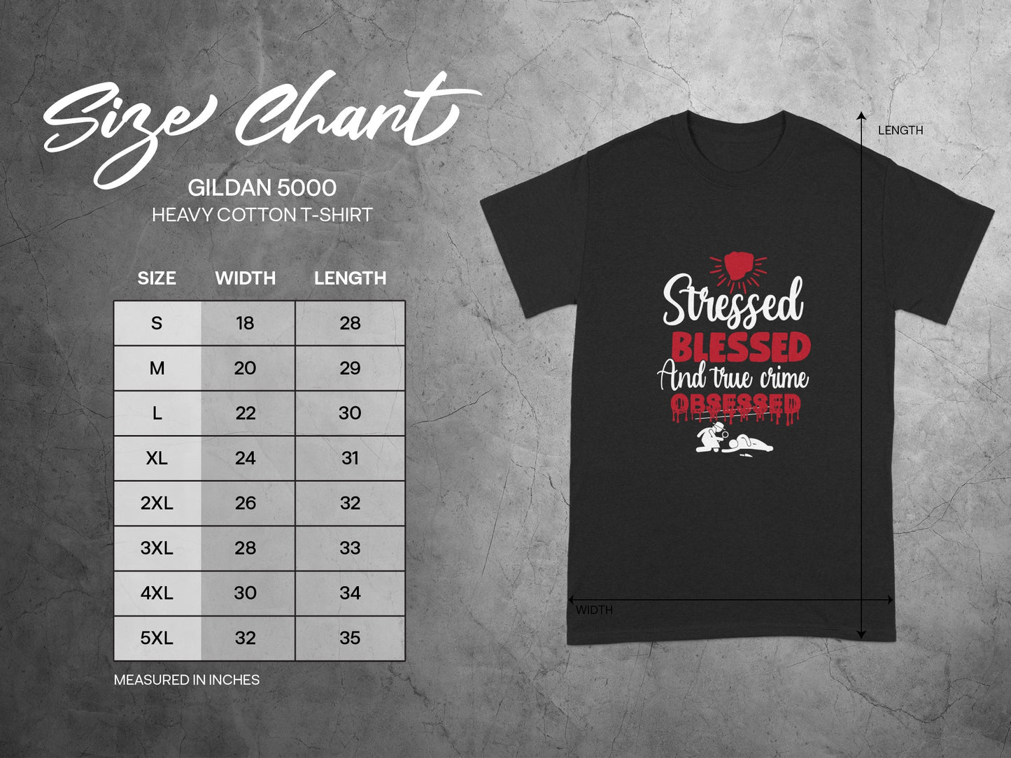 Stressed Blessed And True Crime Obsessed T-Shirt
