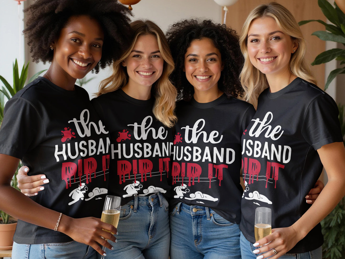 The Husband Did It Funny Themed Party Shirt