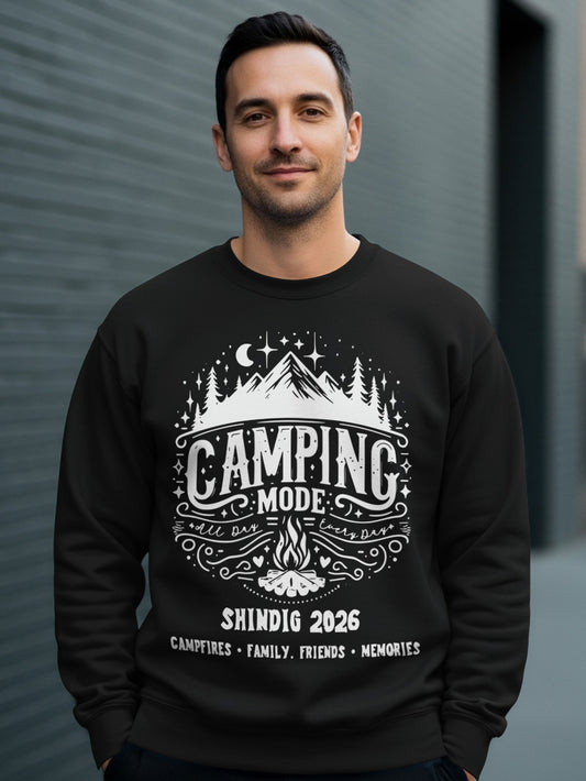 Camping Mode Shindig 2026 Campfires Memories Sweatshirt