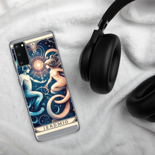 All 12 zodiac signs Samsung clear case with cosmic celestial design featuring Aries Taurus Gemini Cancer Leo Virgo Libra Scorpio Sagittarius Capricorn Aquarius Pisces astrology symbols
