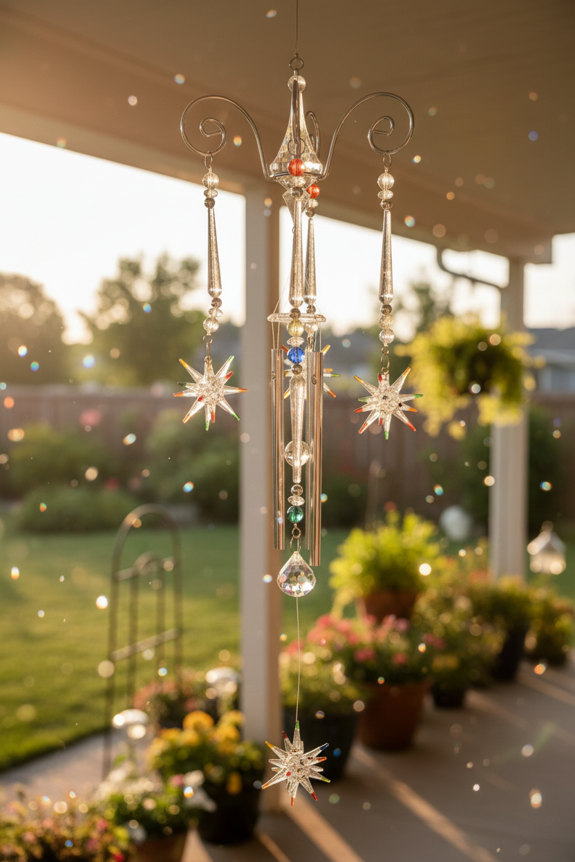 Crystal wind chime lifestyle shot