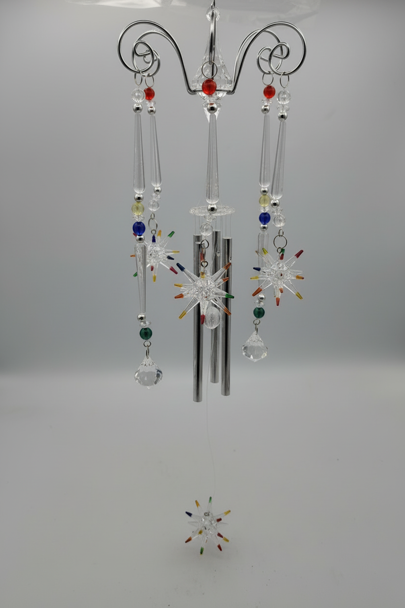 Crystal wind chime side view