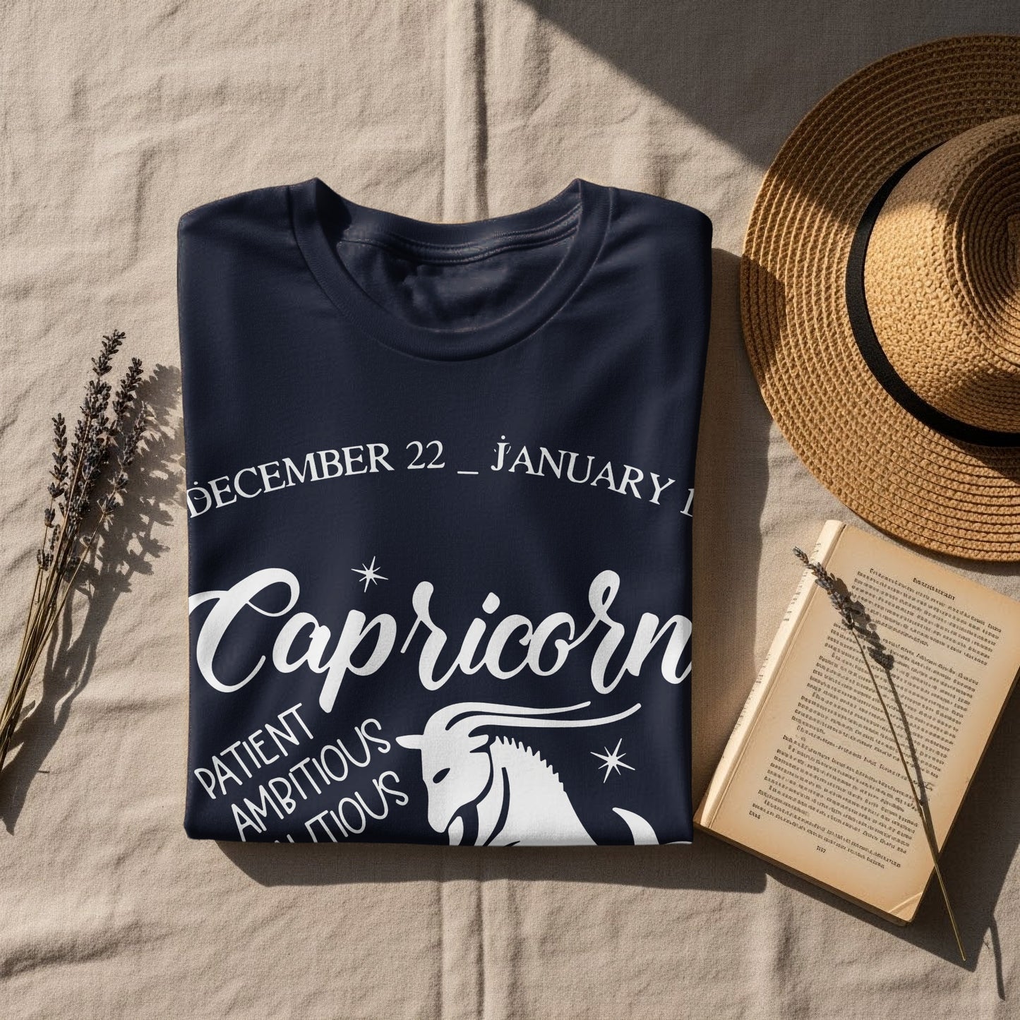 Capricorn Zodiac Sign Graphic Tee for Ambitious Individuals