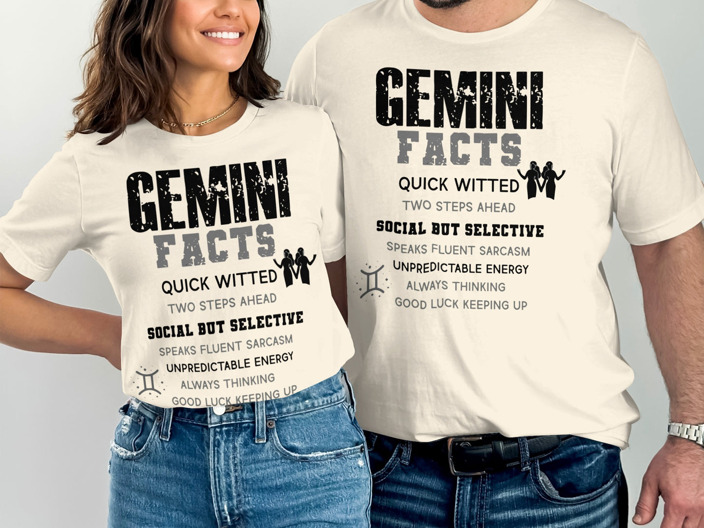 Gemini Facts Quick Witted Social Selective Unpredictable Shirt