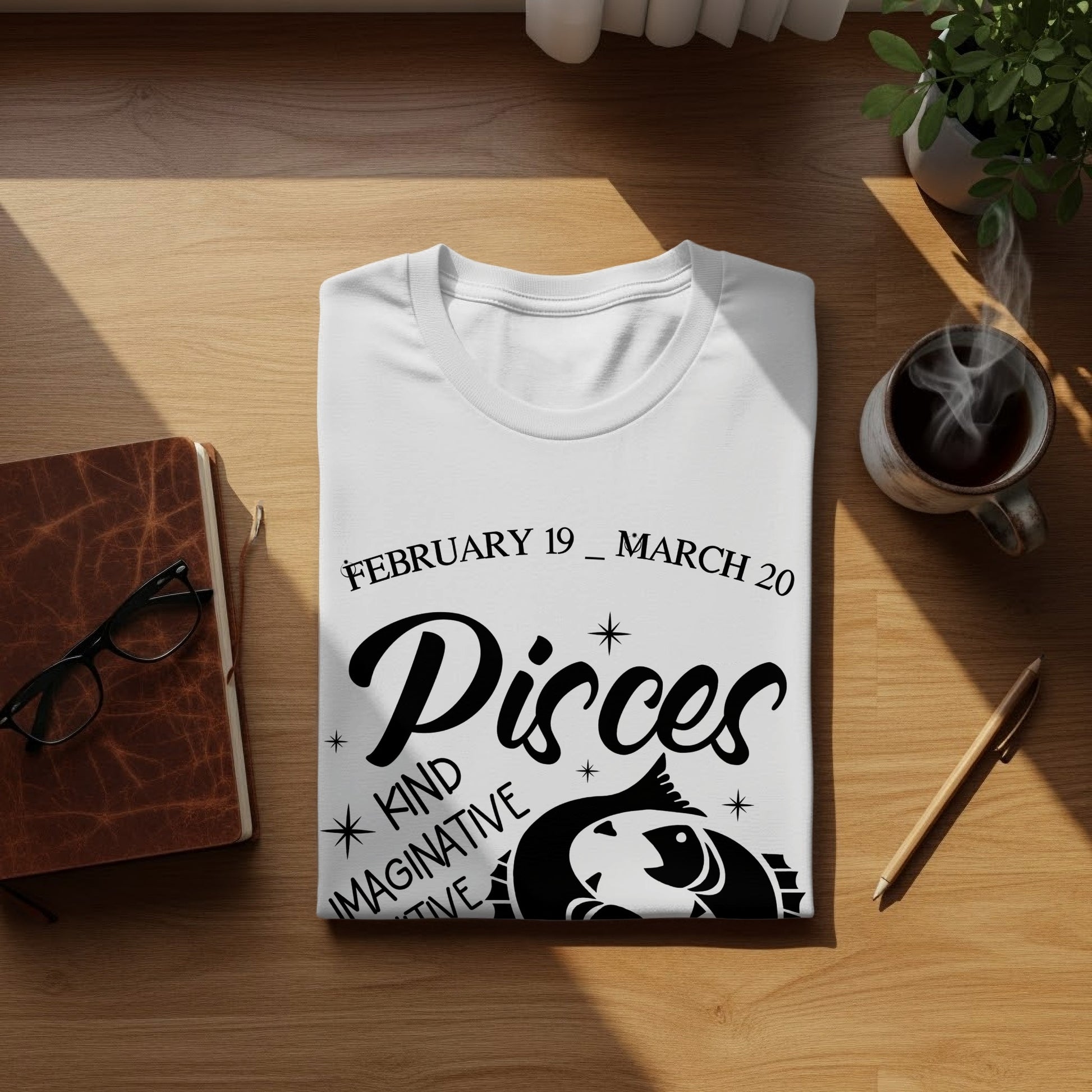 Pisces Zodiac Sign Graphic T-Shirt February 19 - March 20
