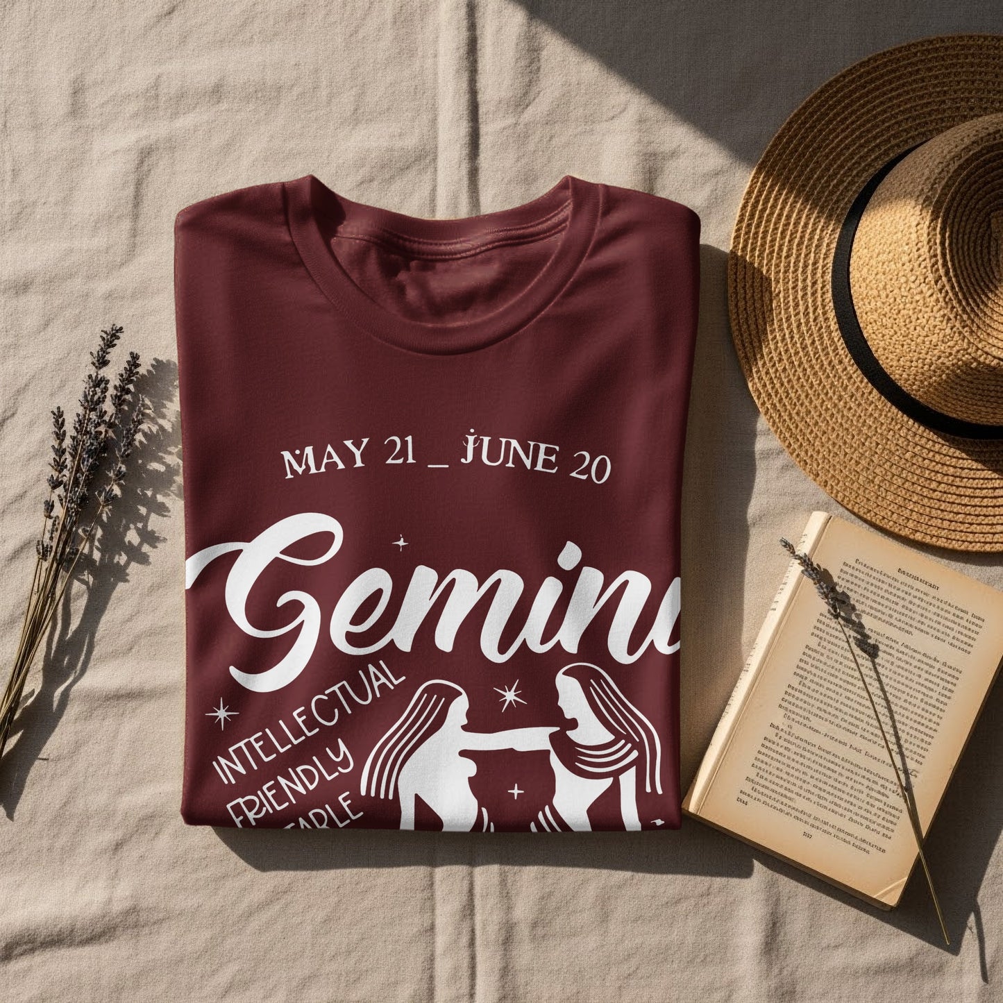 Gemini Zodiac Sign May 21 to June 20 Graphic Tee