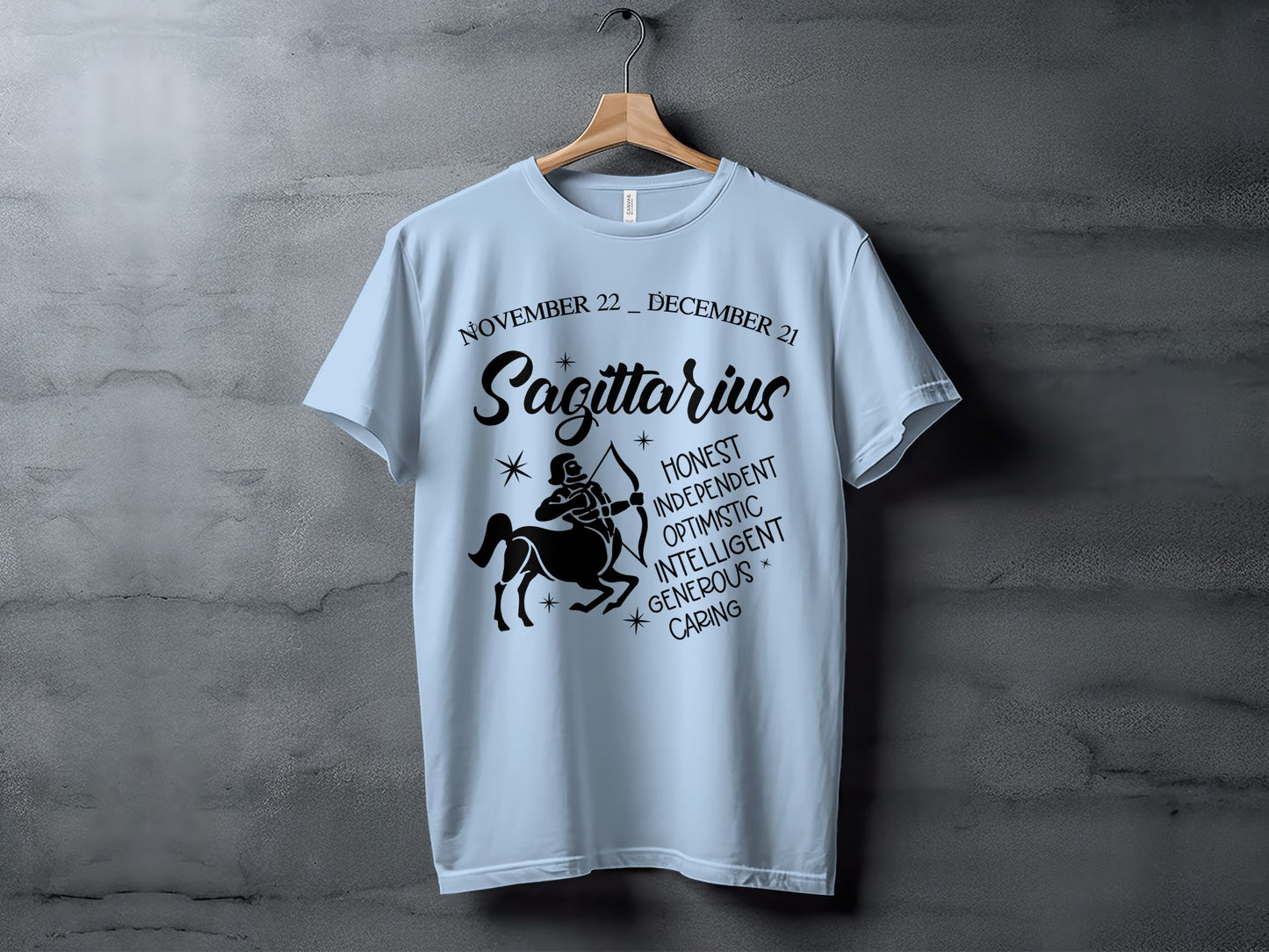 Sagittarius Zodiac Sign Illustrated T-Shirt for Enthusiasts