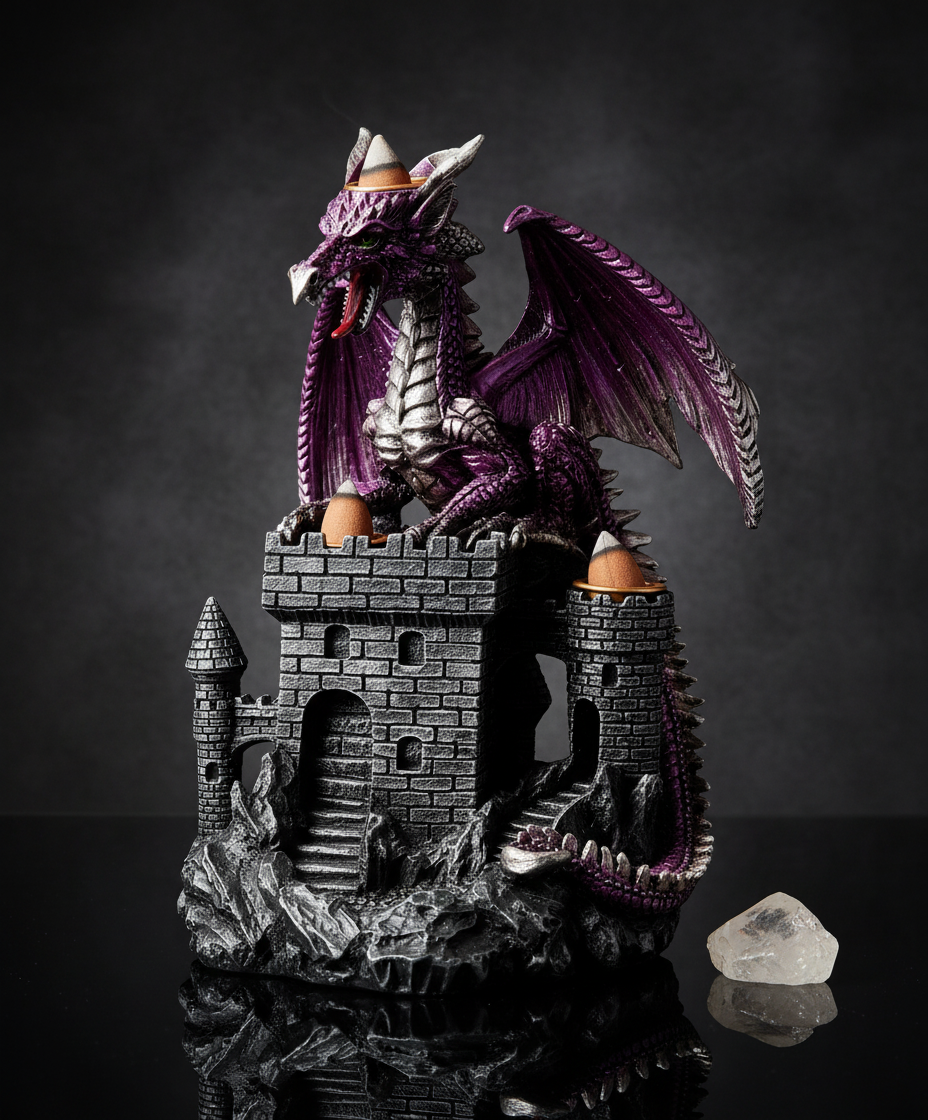 Dragon Castle Backflow Incense Burner display