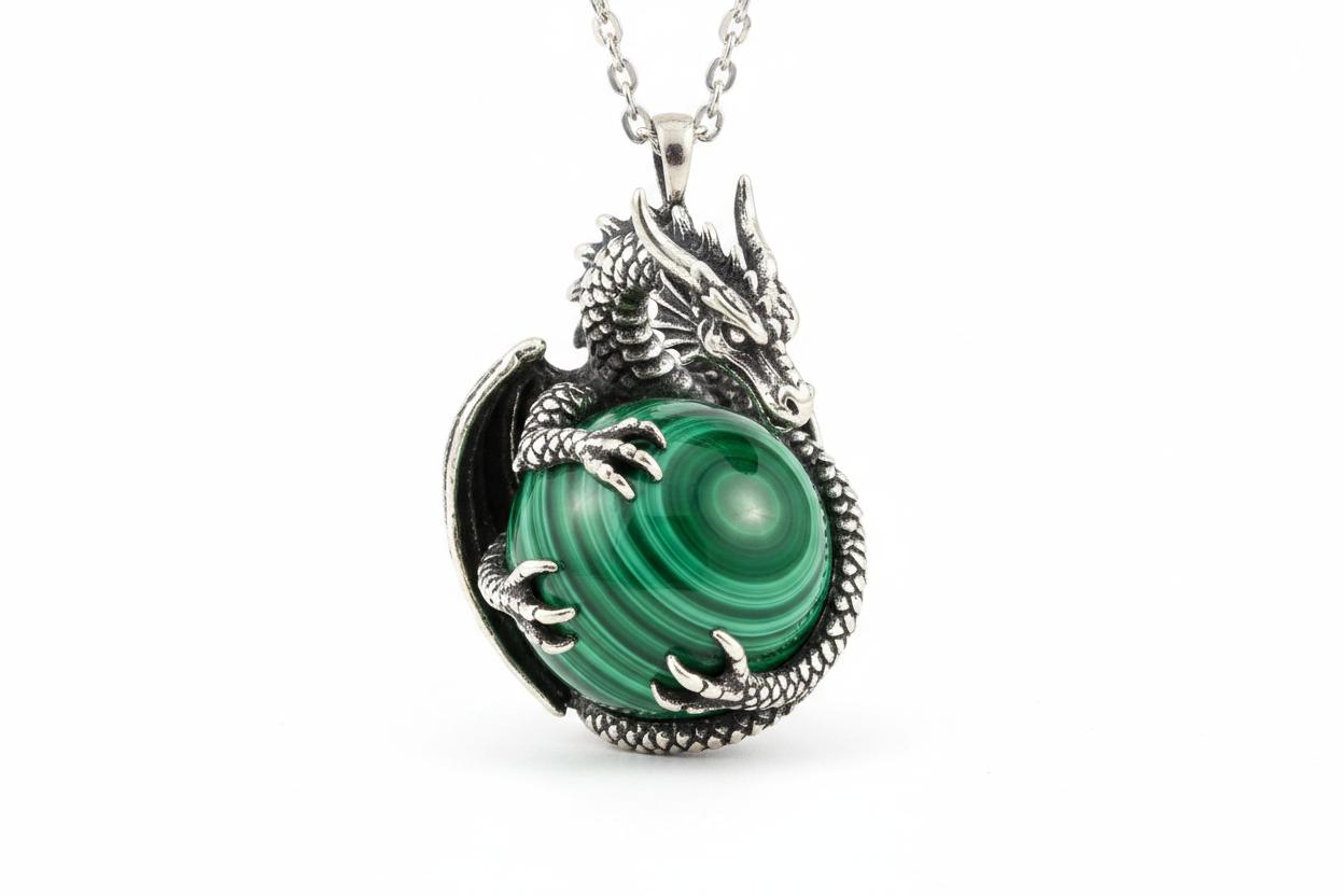 Dragon necklace close-up