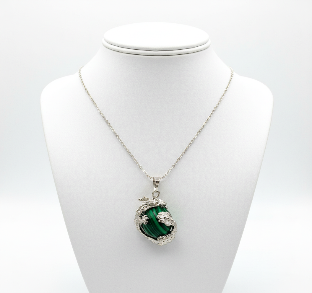 Dragon Necklace on Display Stand