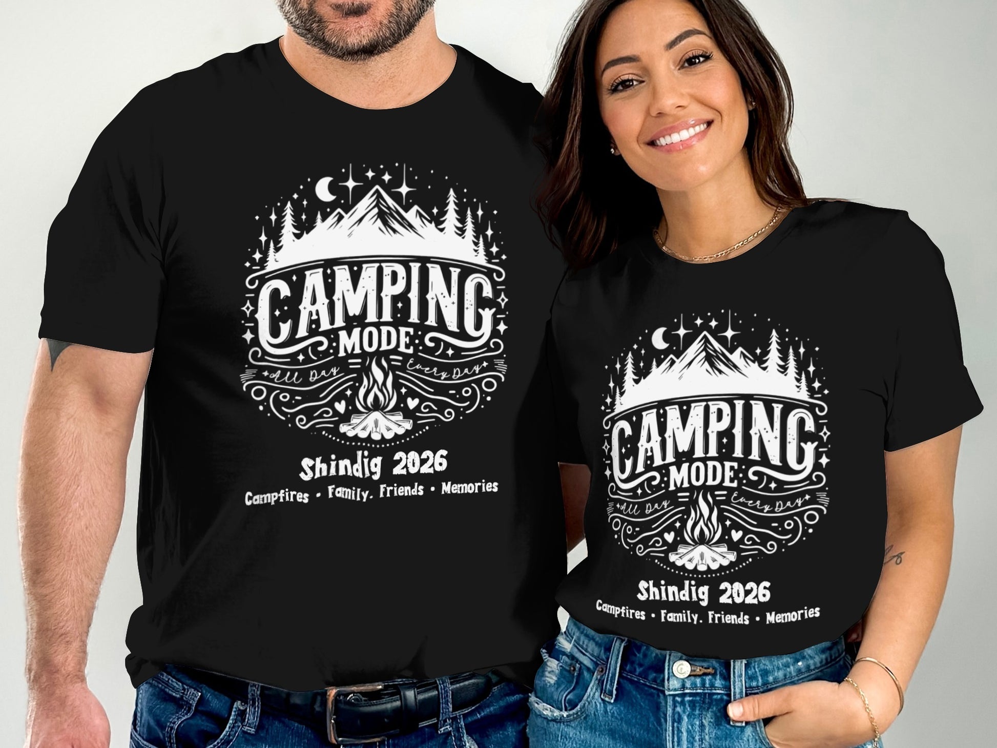 Camping Mode Shindig 2026 Campfires Family Friends Shirt