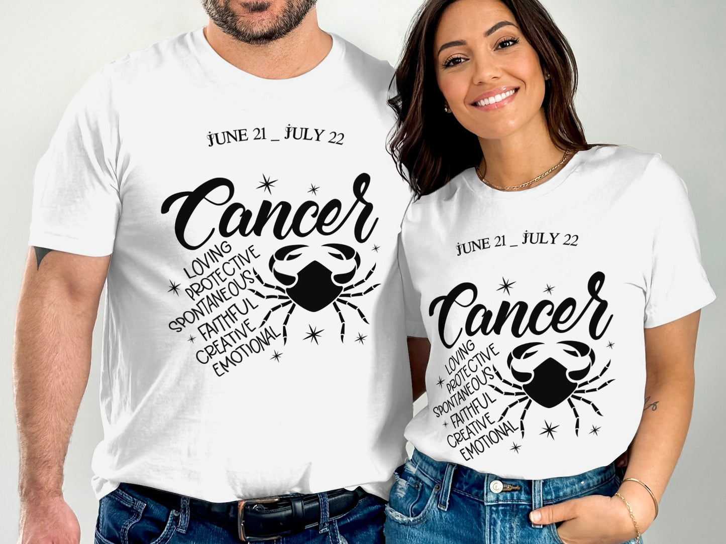 Cancer Zodiac Crab Graphic Tee Shirt for All Genders