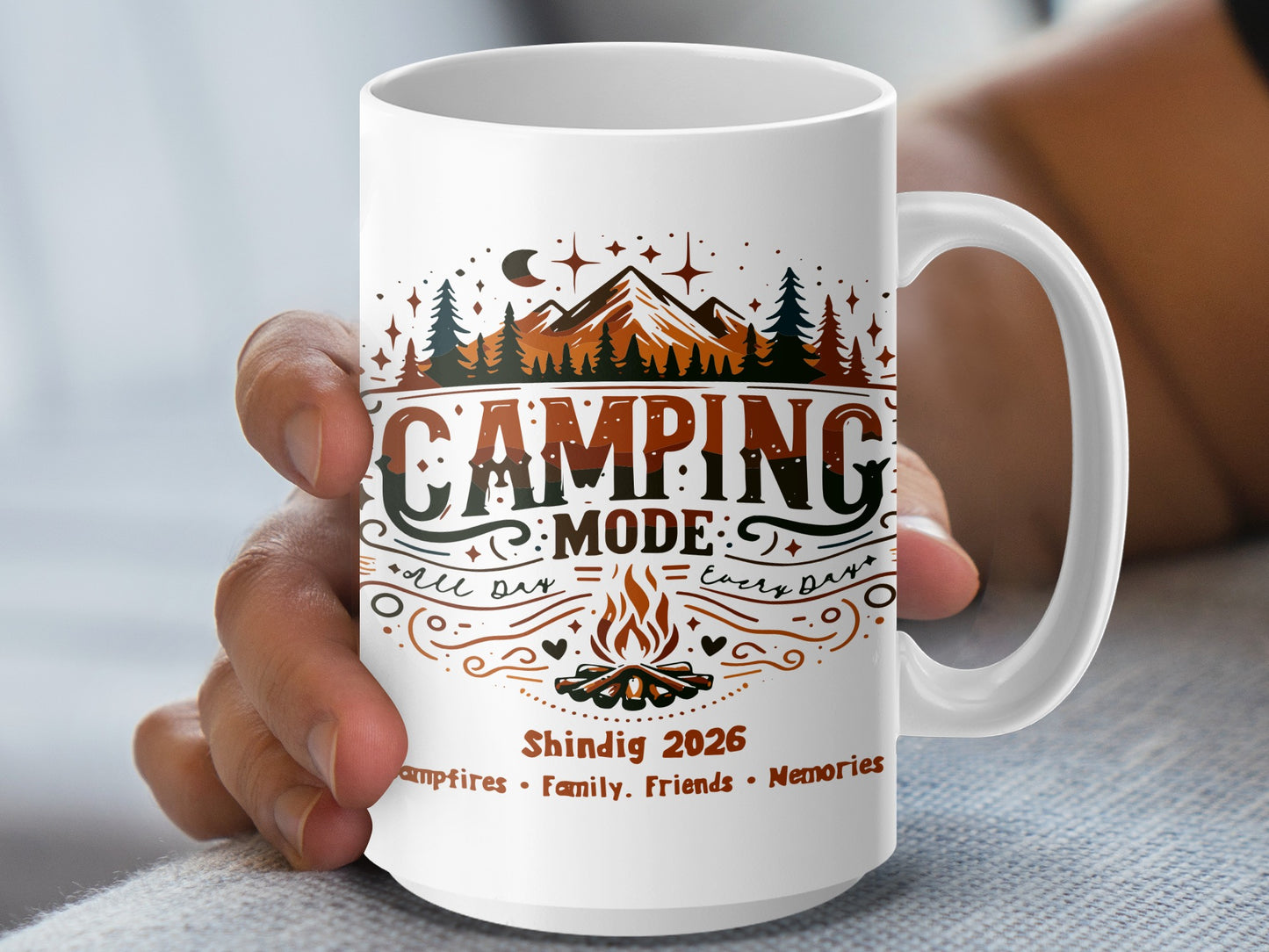 Camping Mode All Day Every Day Shindig 2026 Mug