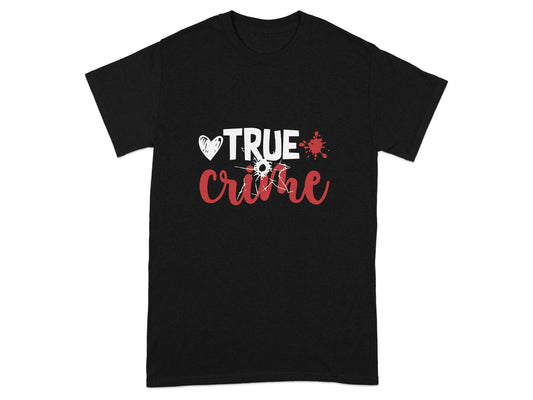 True Crime Heart Bullet Hole Blood Splatter T-Shirt product type