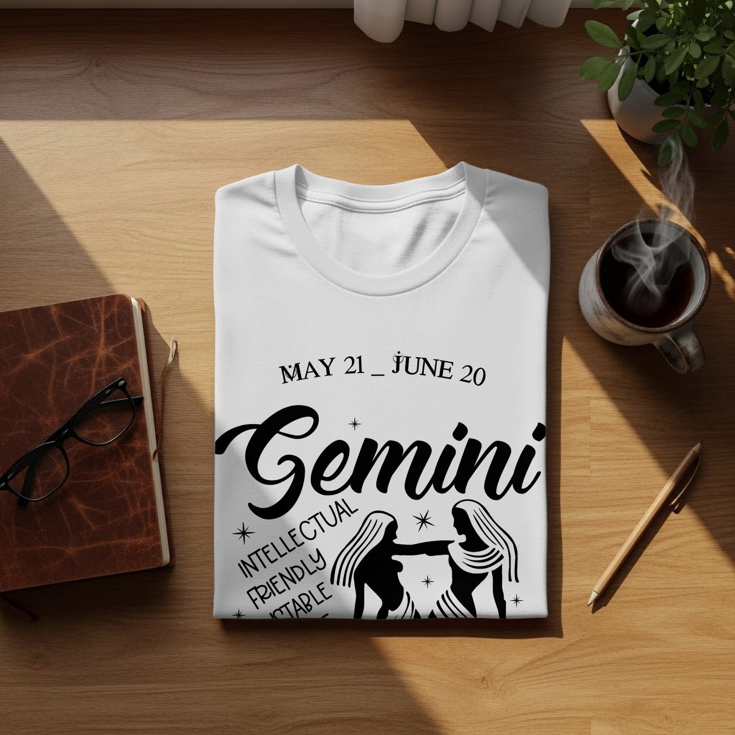 Gemini Zodiac Sign Graphic Tee Intellectual Friendly