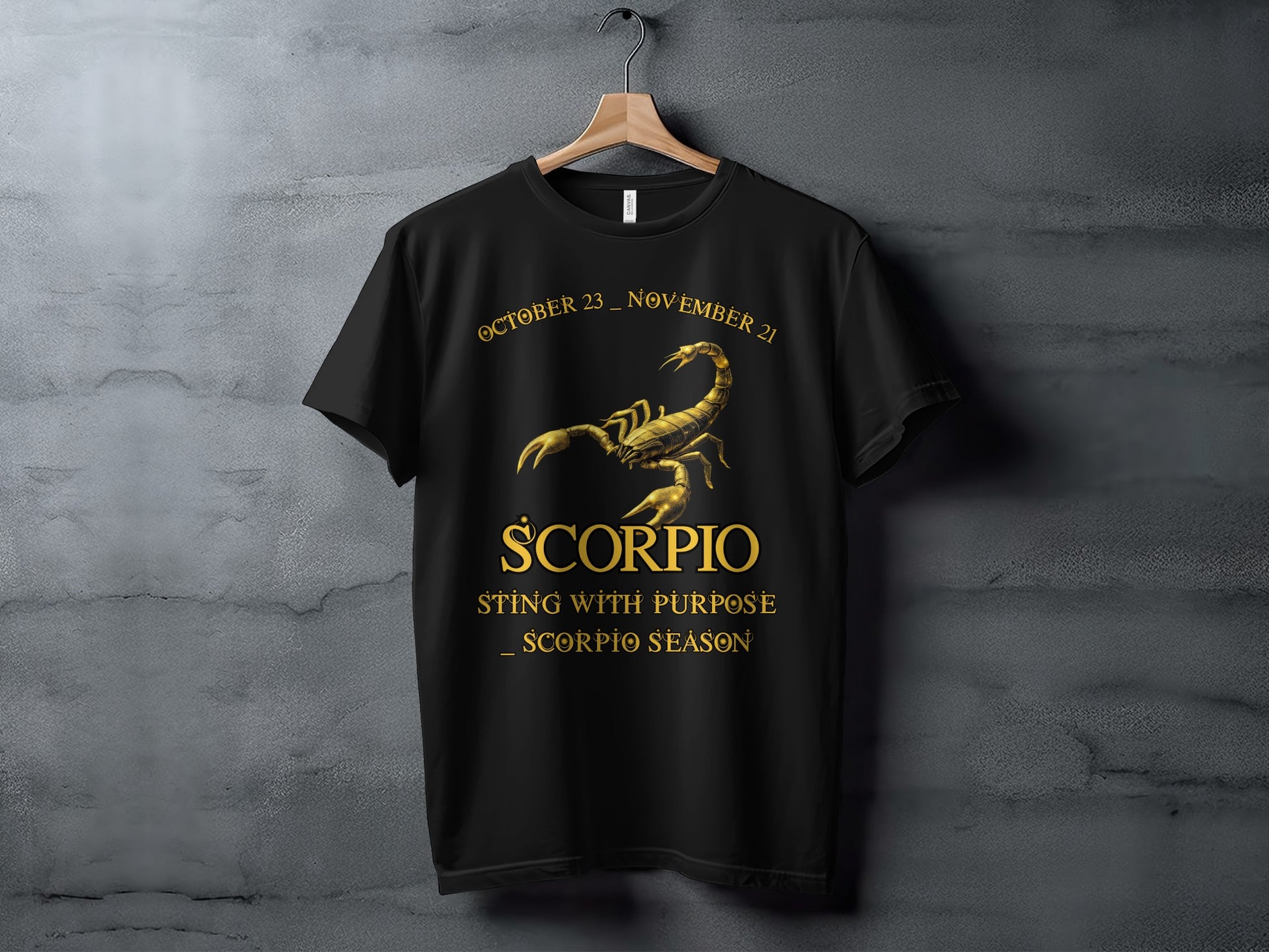 Scorpio Sting With Purpose Graphic Tee Shirt