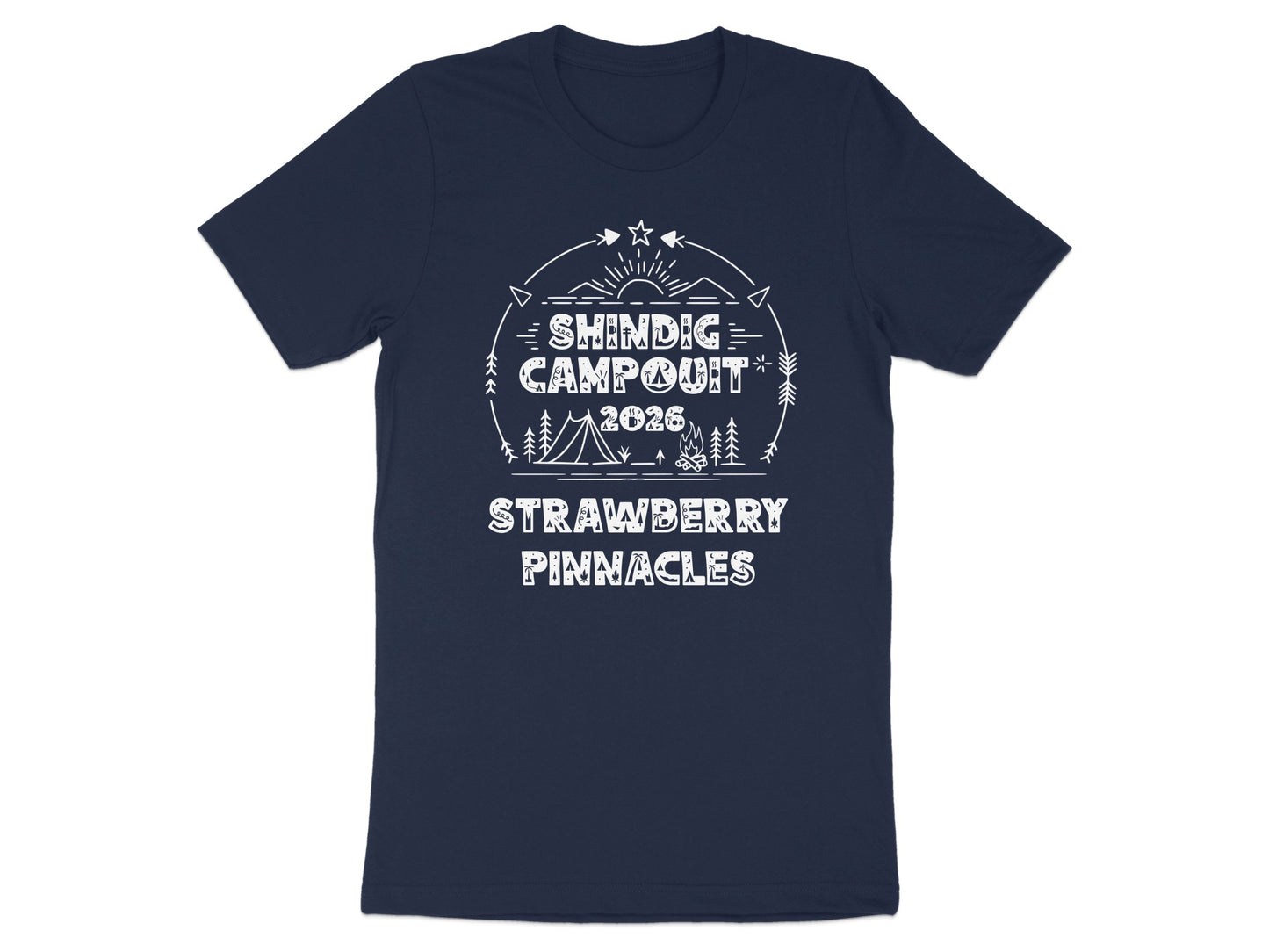 Shindig Campout 2026 Strawberry Pinnacles T-shirt