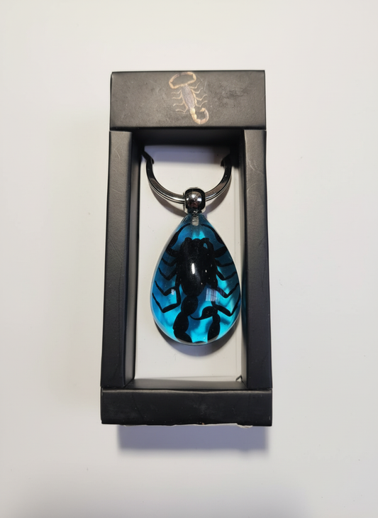 Enhanced blue scorpion keychain photo 1