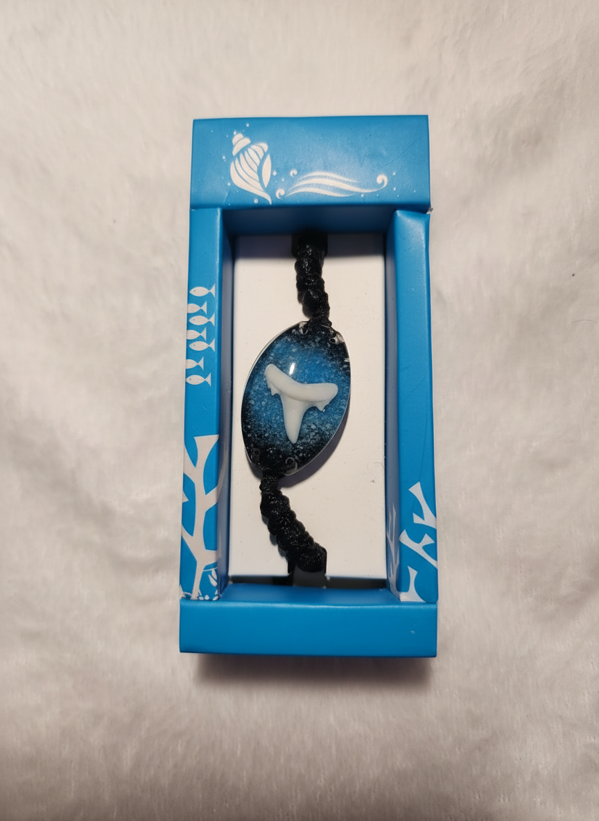 Enhanced blue shark tooth bracelet photo