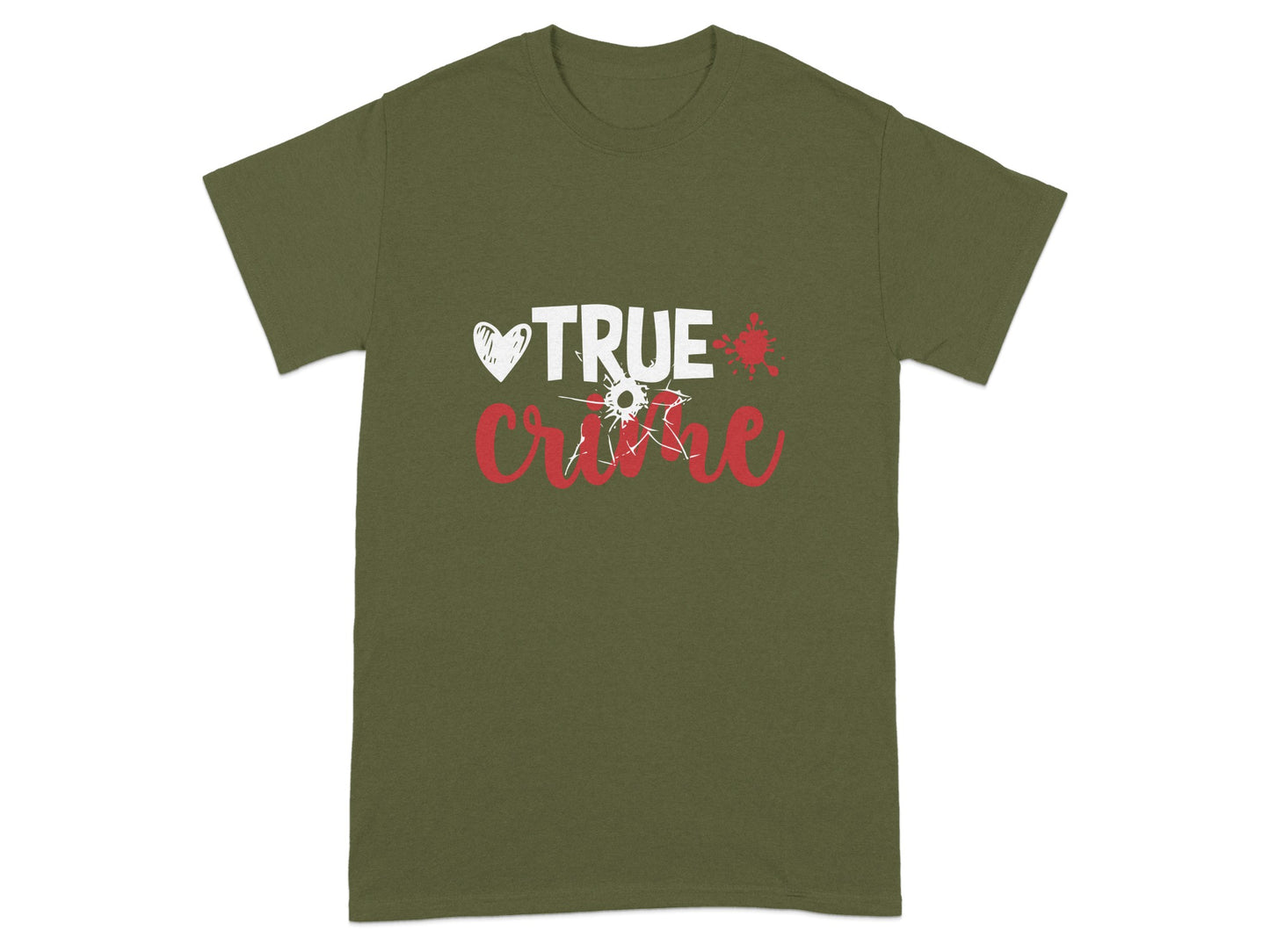 True Crime Graphic Heart Bullet Hole Splatter Design product type