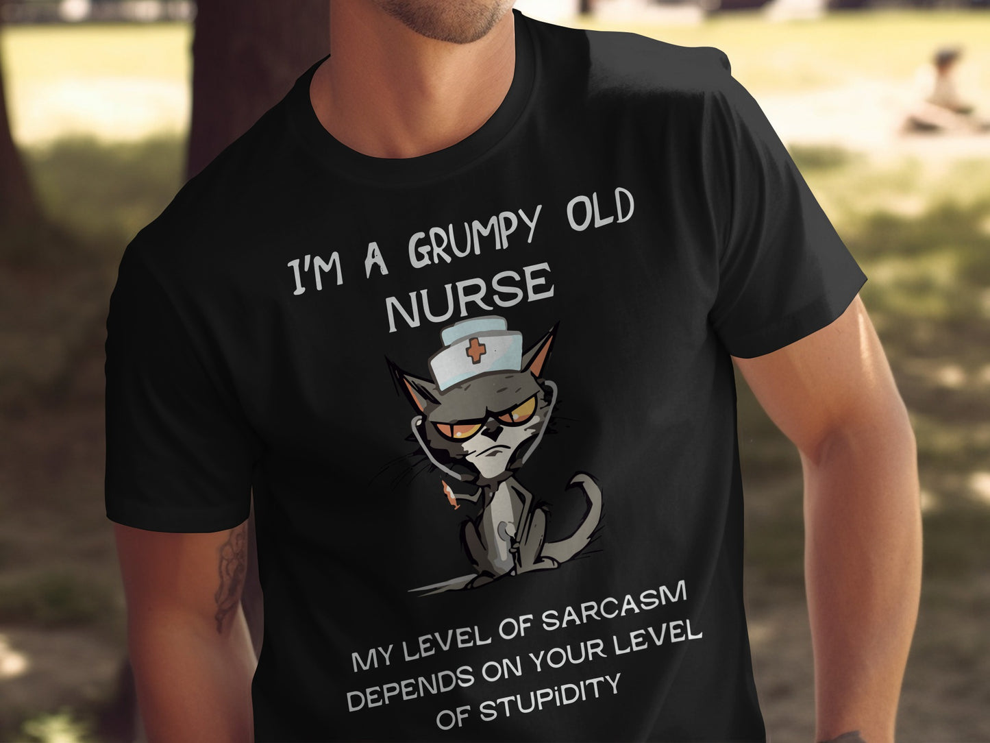 I'm a Grumpy Old Nurse Sarcasm Humor T-Shirt