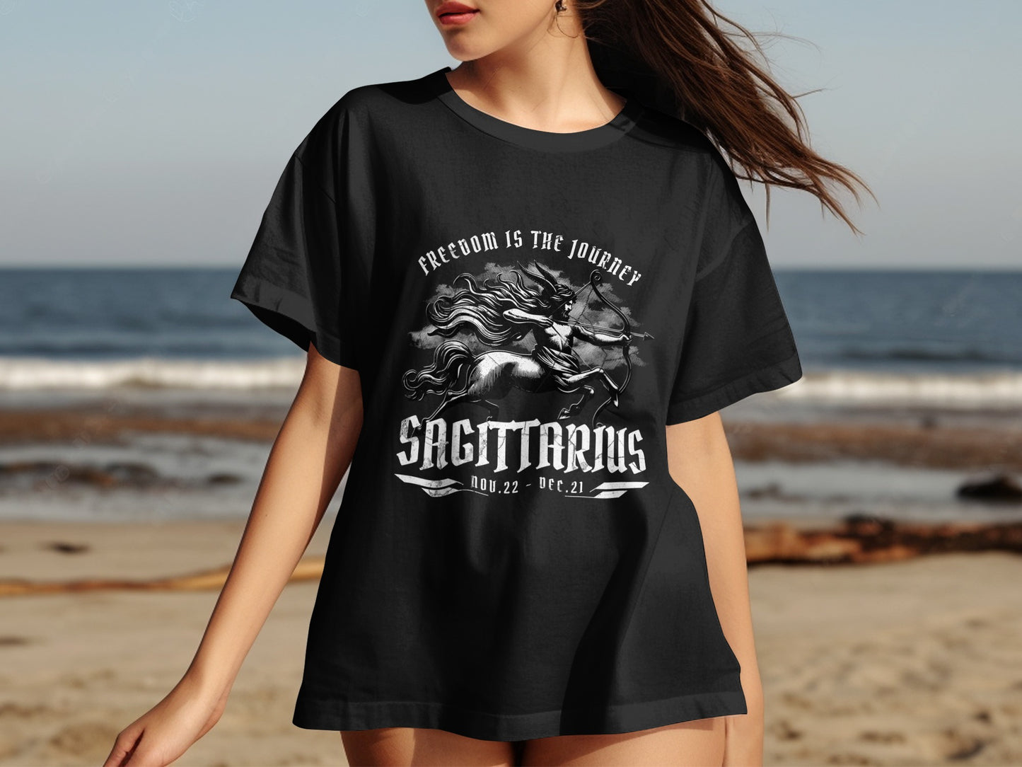 Black Sagittarius Centaur Archer T-shirt product type