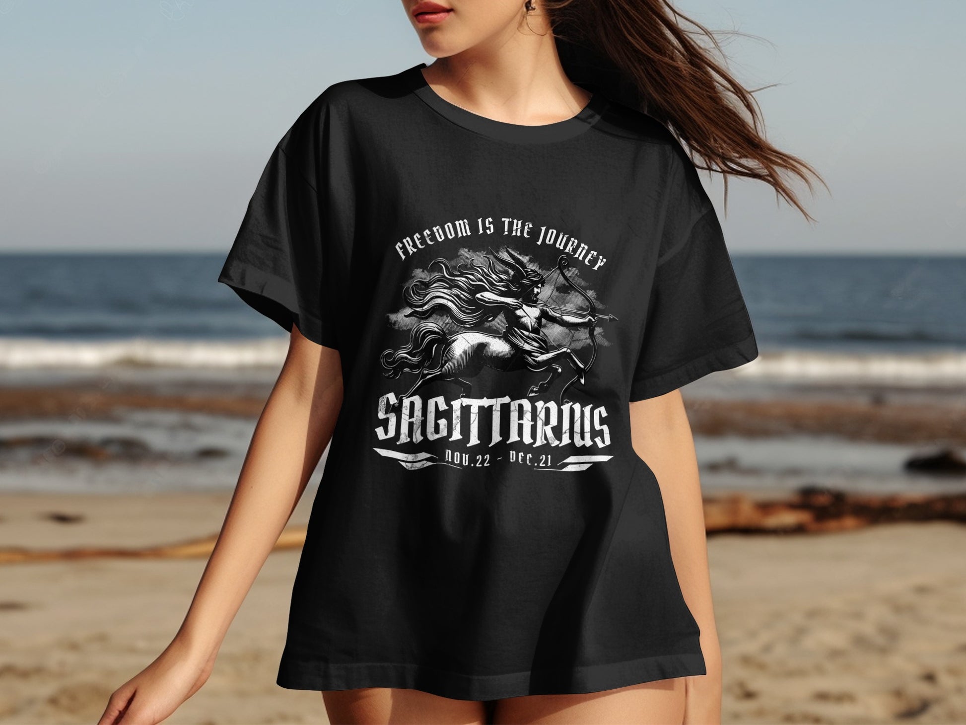 Black Sagittarius Centaur Archer T-shirt product type