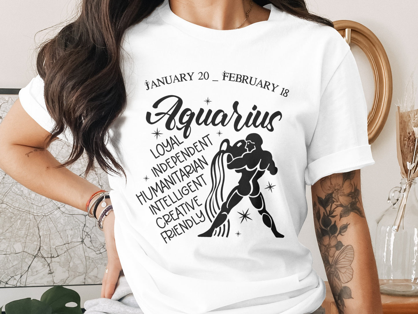 Aquarius Zodiac Design January 20 to February 18 Shirt