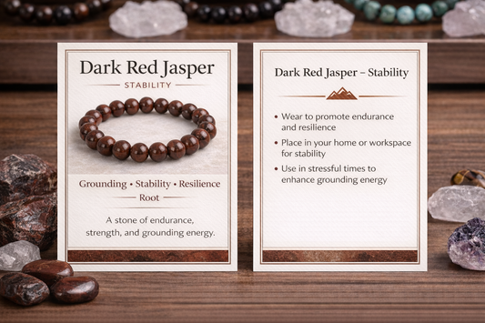 Dark Red Jasper Healing Bracelet - Stability & Endurance