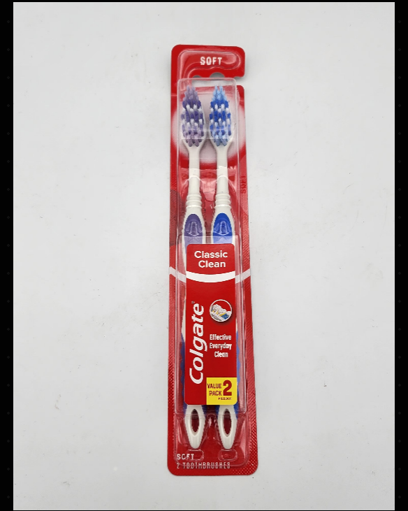 Colgate toothbrushes in packaging on a white background