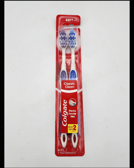 Colgate toothbrushes in packaging on a white background