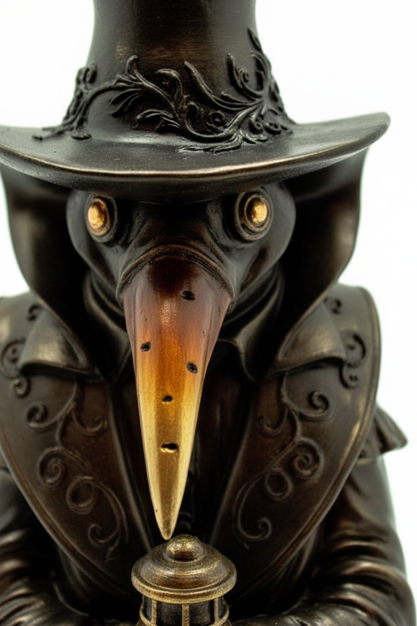 Plague Doctor Backflow Burner - Close-up Detail