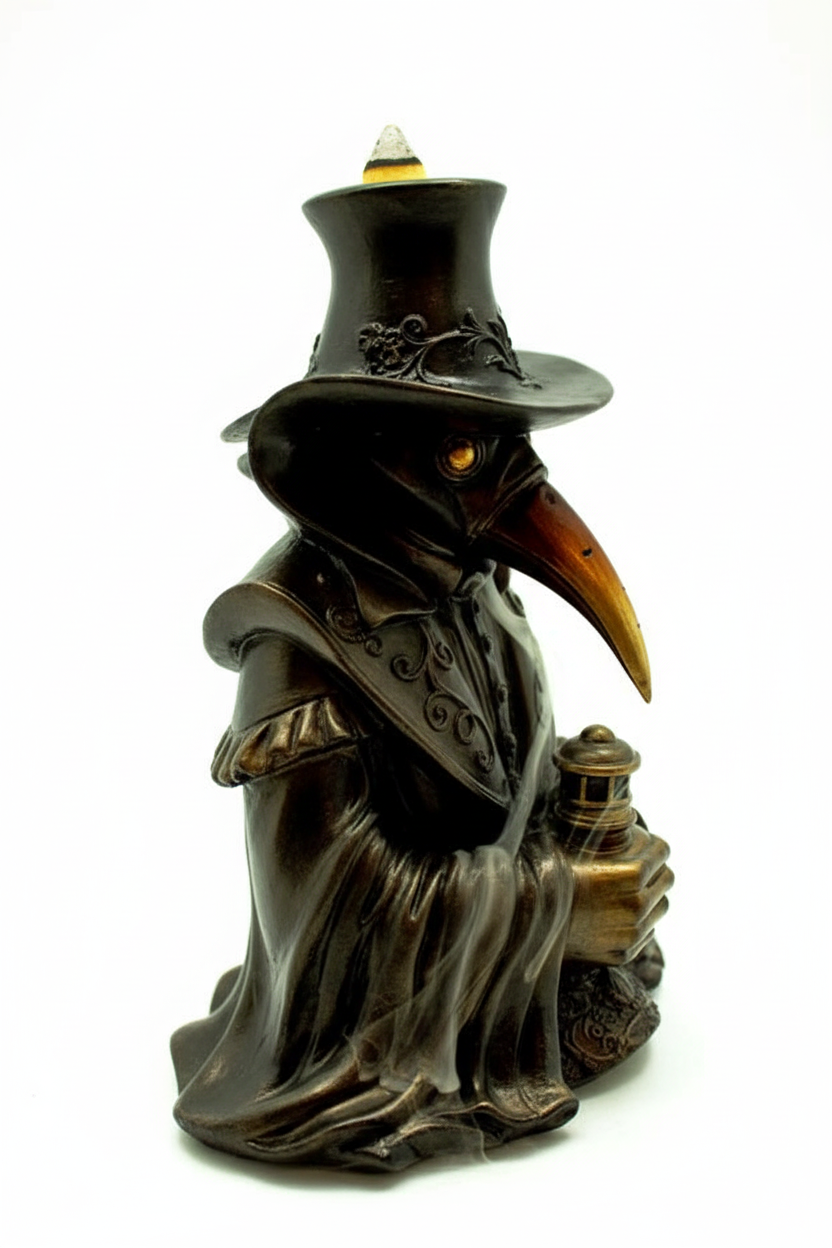 Plague Doctor Backflow Burner - Side View