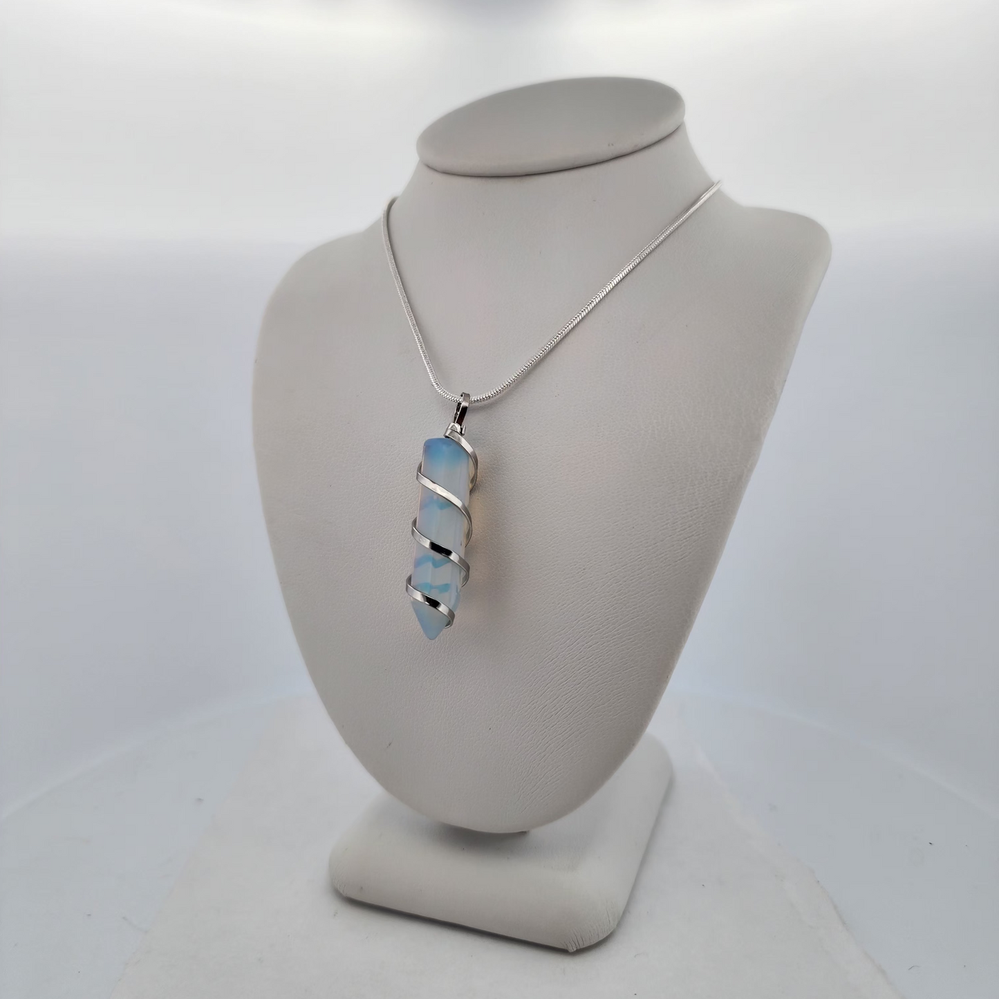 Opalite Chip Stone Pendant Necklace