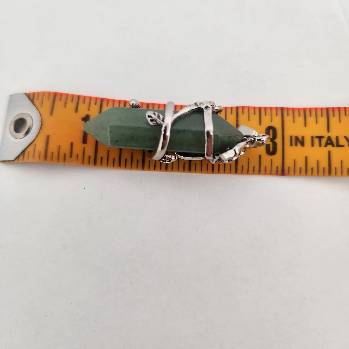 Green Aventurine Wire-Wrapped Pendant Necklace