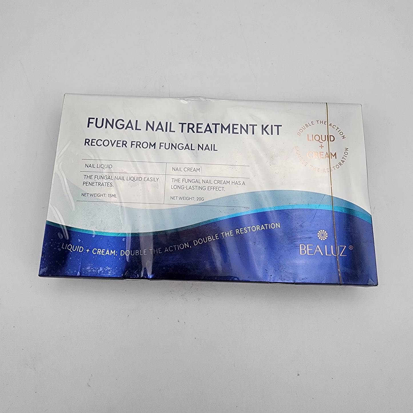 Fungal nail treatment kit packaging on a white background