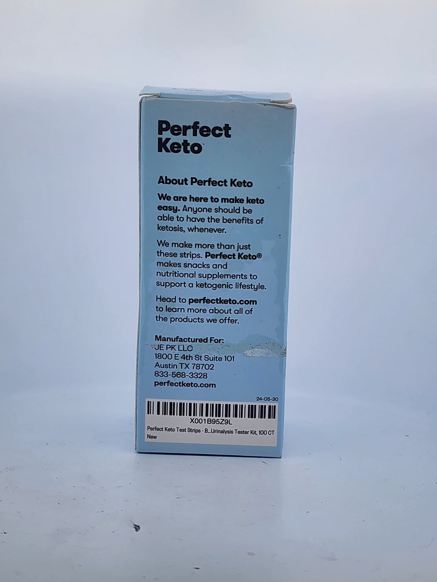 Perfect Keto product packaging with text on a white background