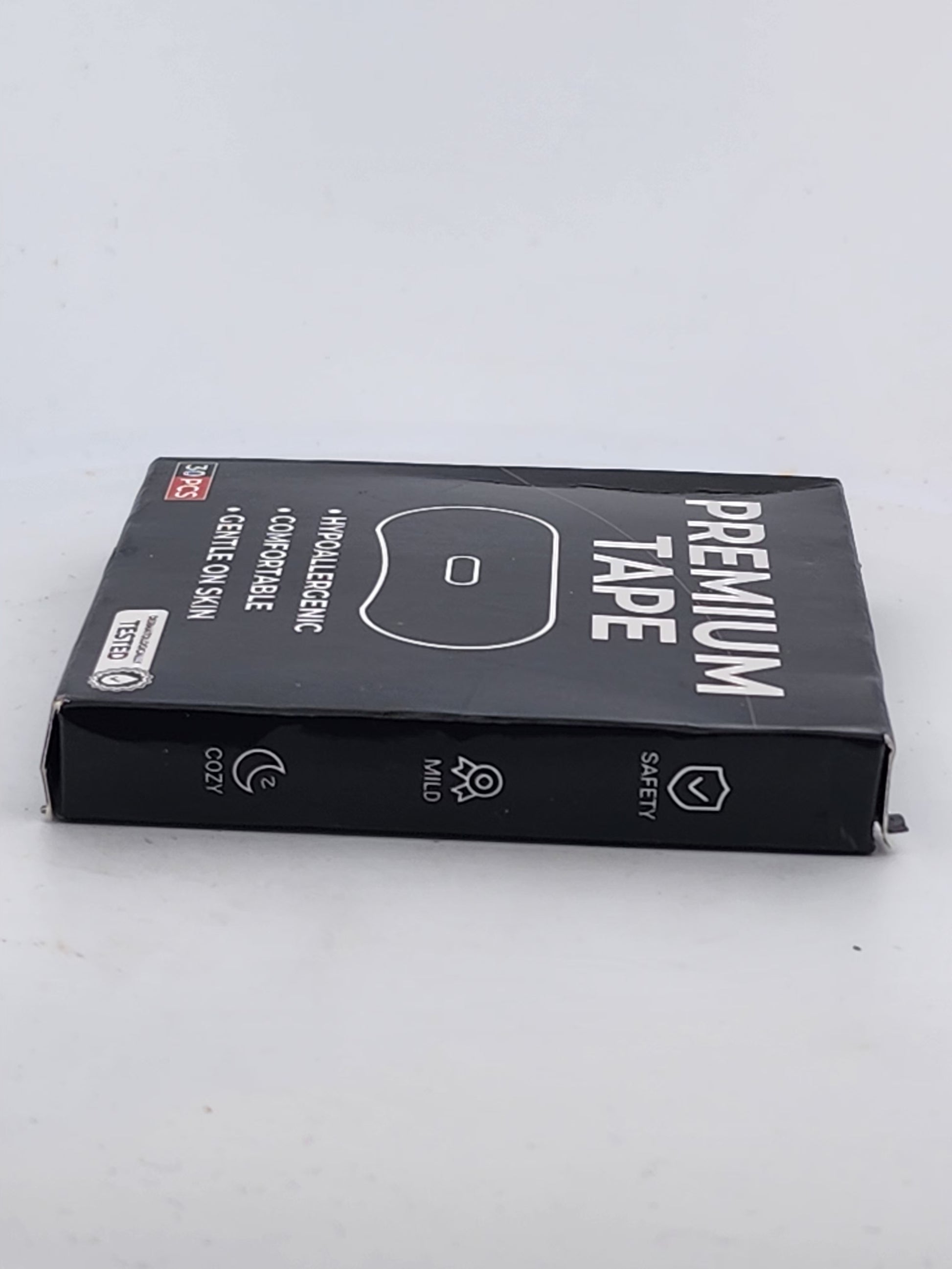 Black box of premium tape on a white background