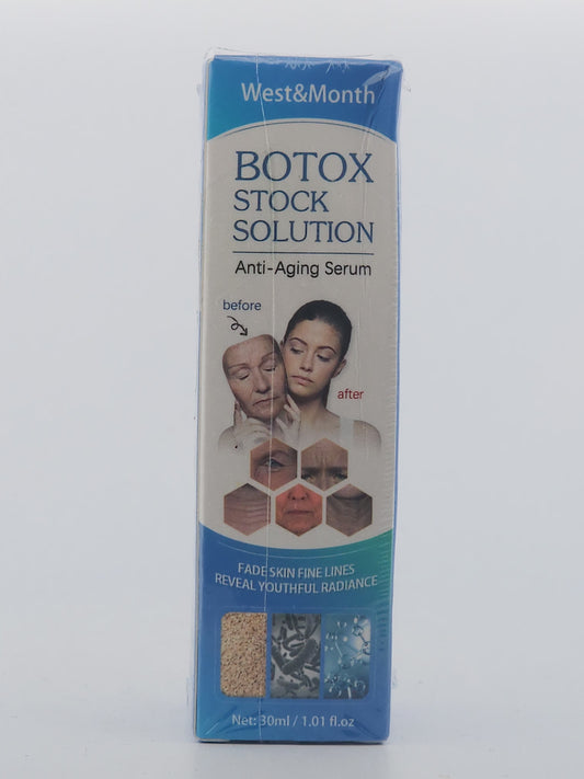 West&Month Botox Stock Solution anti-aging serum packaging on a white background