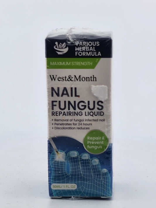 West & Month Nail Fungus Repairing Liquid packaging on a white background