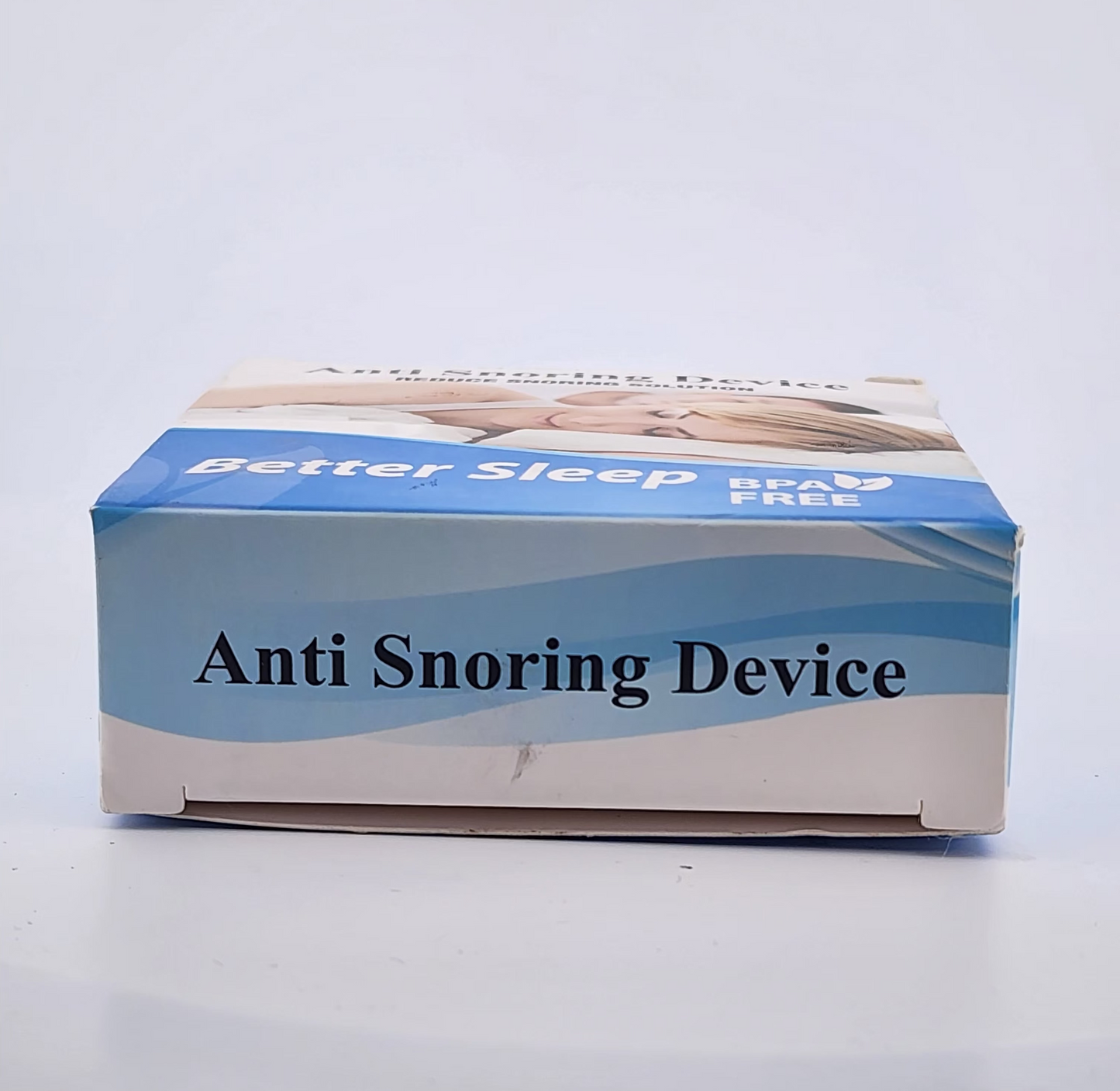 Box of 'Better Sleep' Anti Snoring Device on a white surface with a light blue background