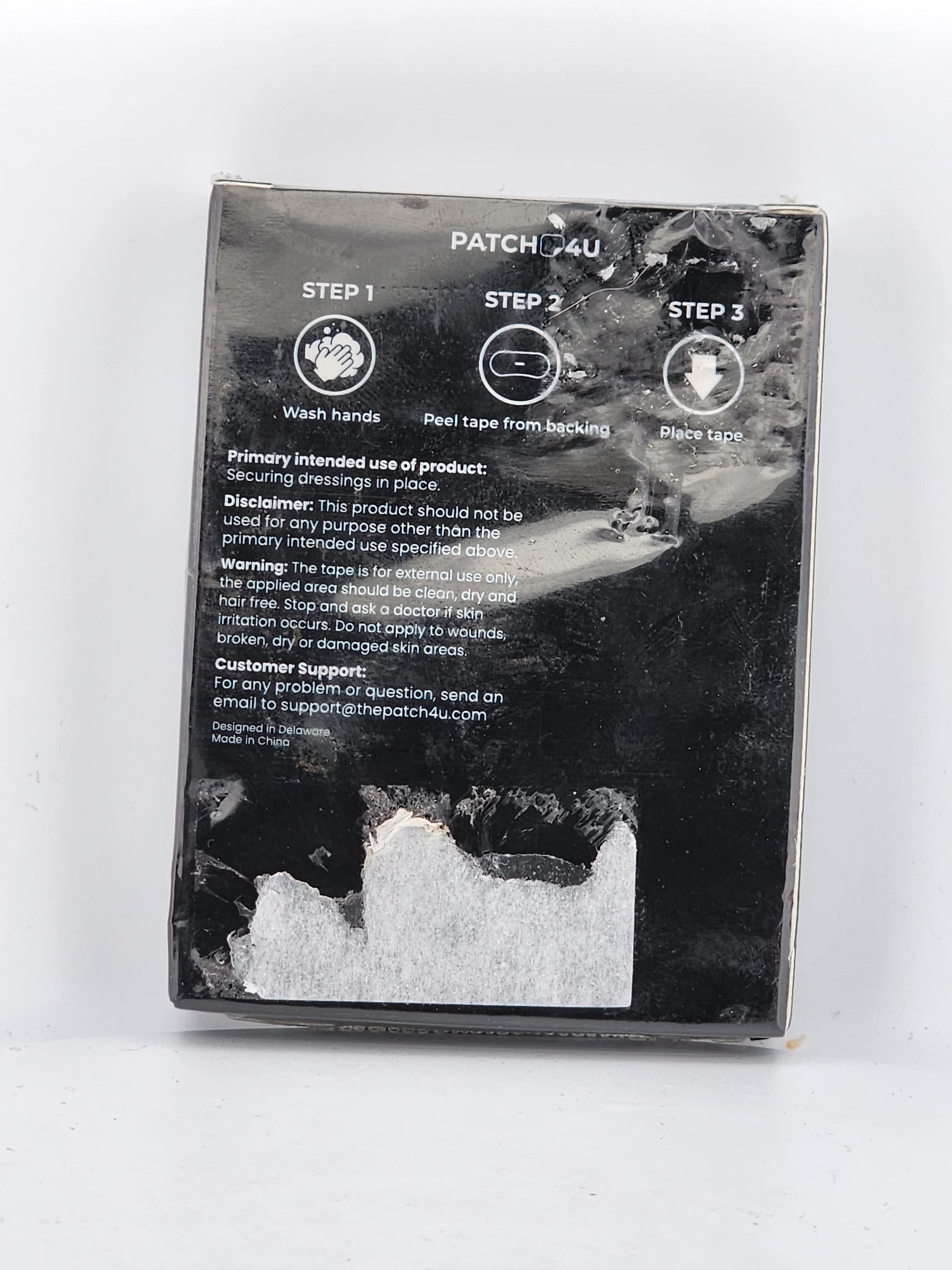 Packaged product with instructions on a white background