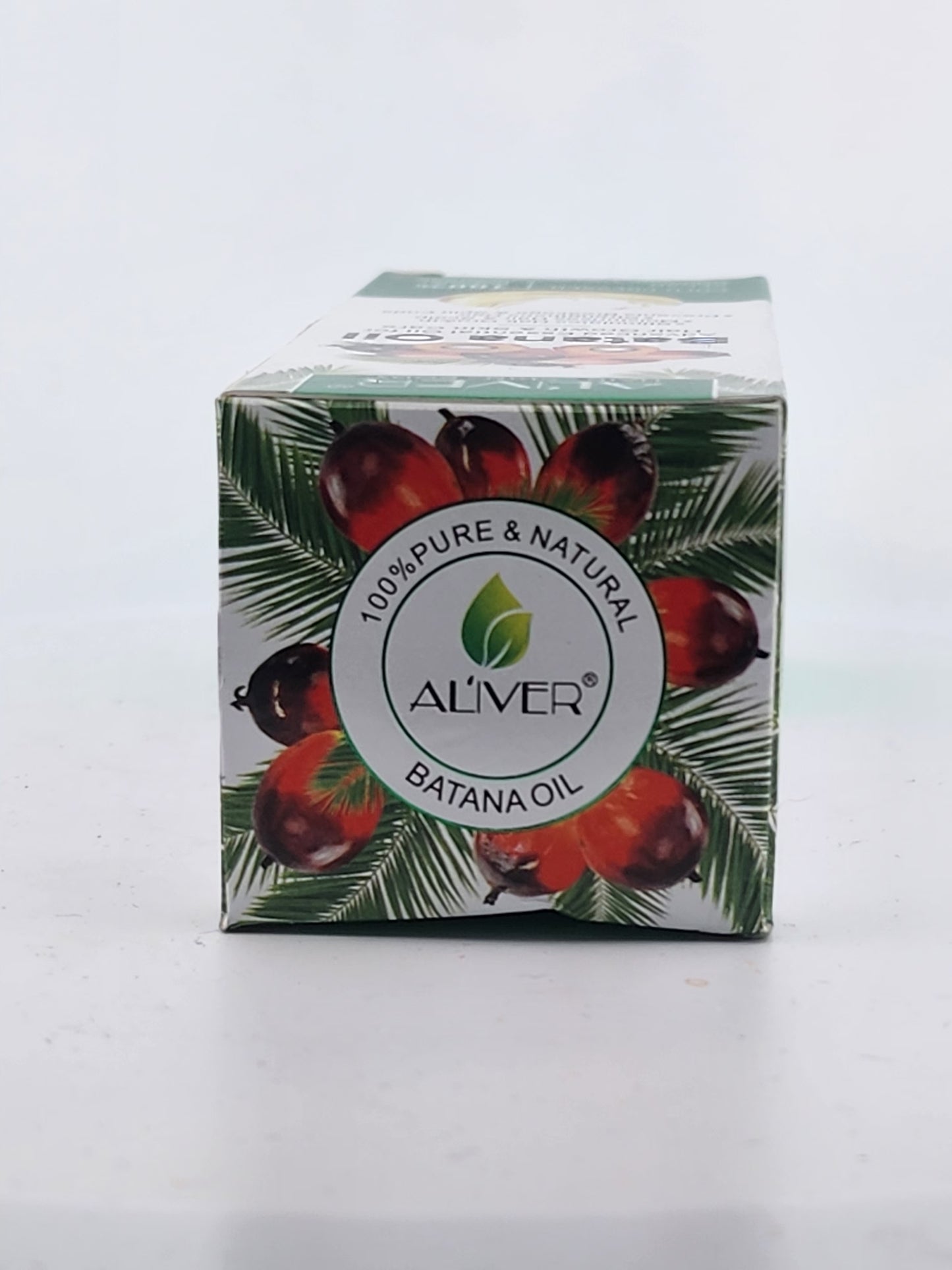 Box of Aliver Batana Oil with a green and red design on a white background