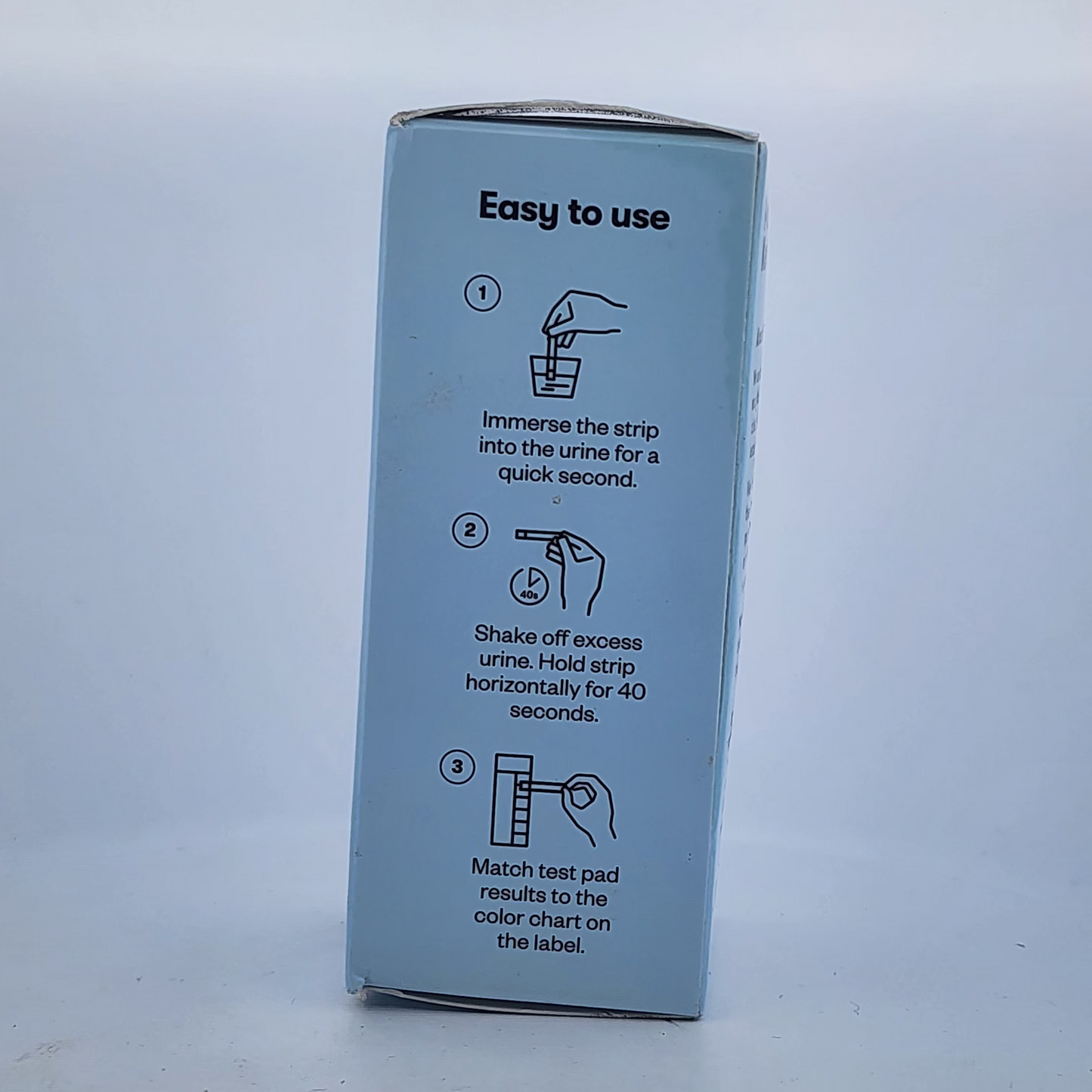 Blue box with instructions on a white background