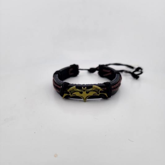 Bracelet with a bat symbol on a white background