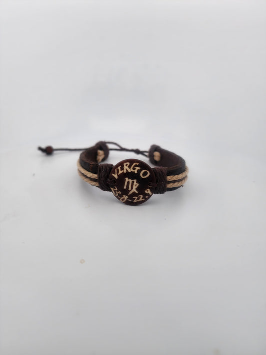 Bracelet with astrological symbol on a white background