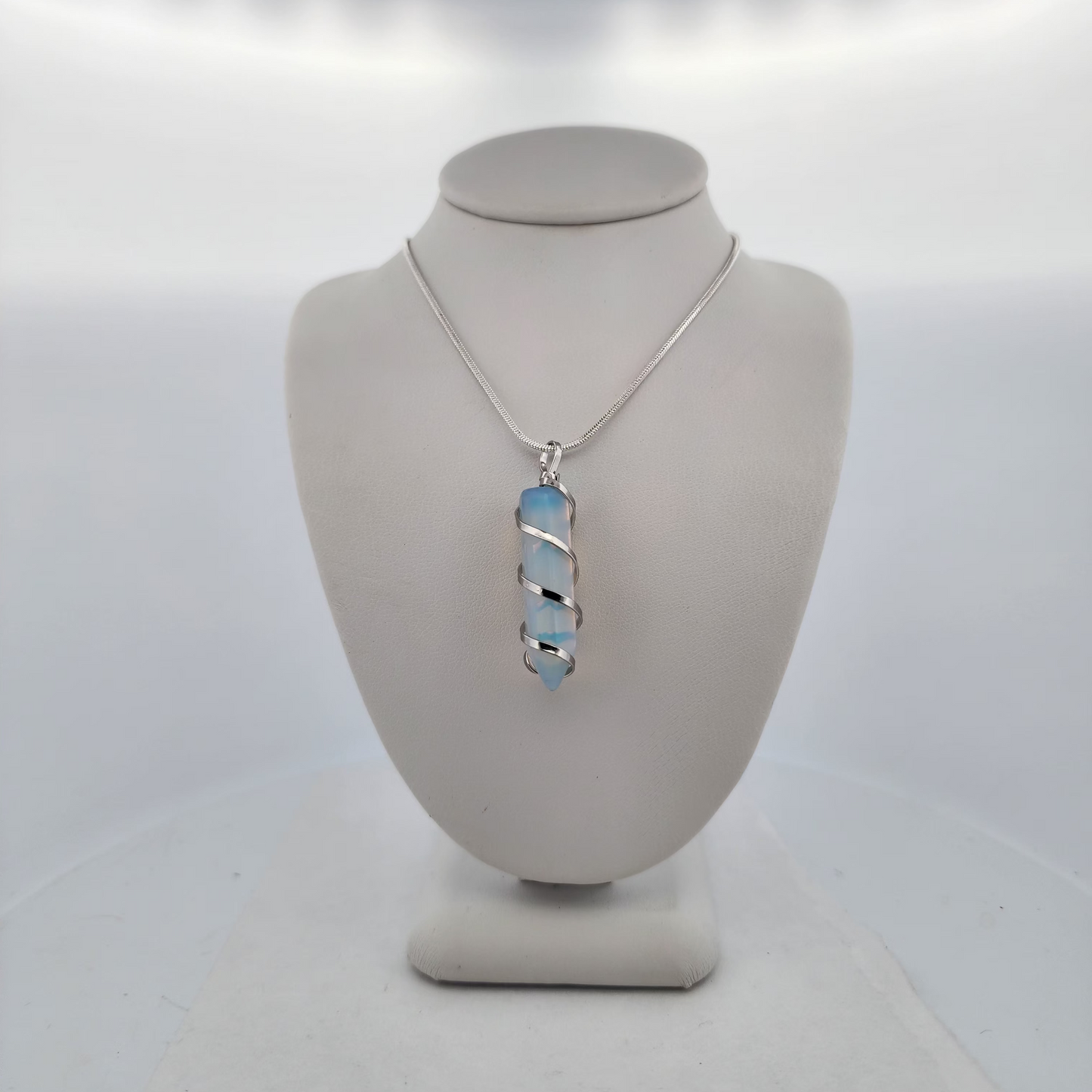 Opalite Chip Stone Pendant Necklace
